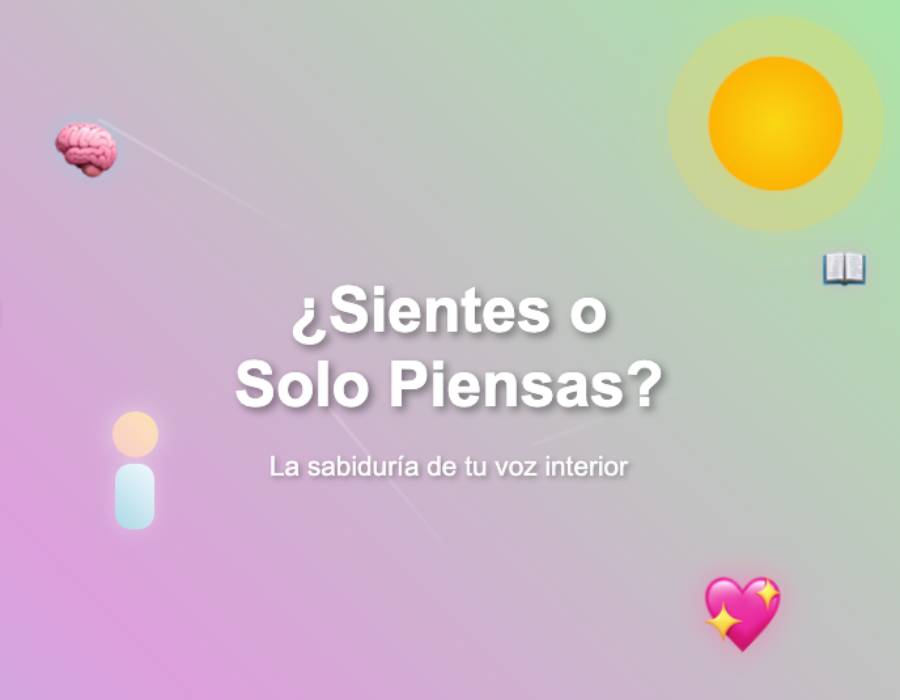 Representación visual del conflicto entre sentimientos y pensamientos, mostrando la sabiduría interior, conexión corazón-mente y desarrollo personal auténtico