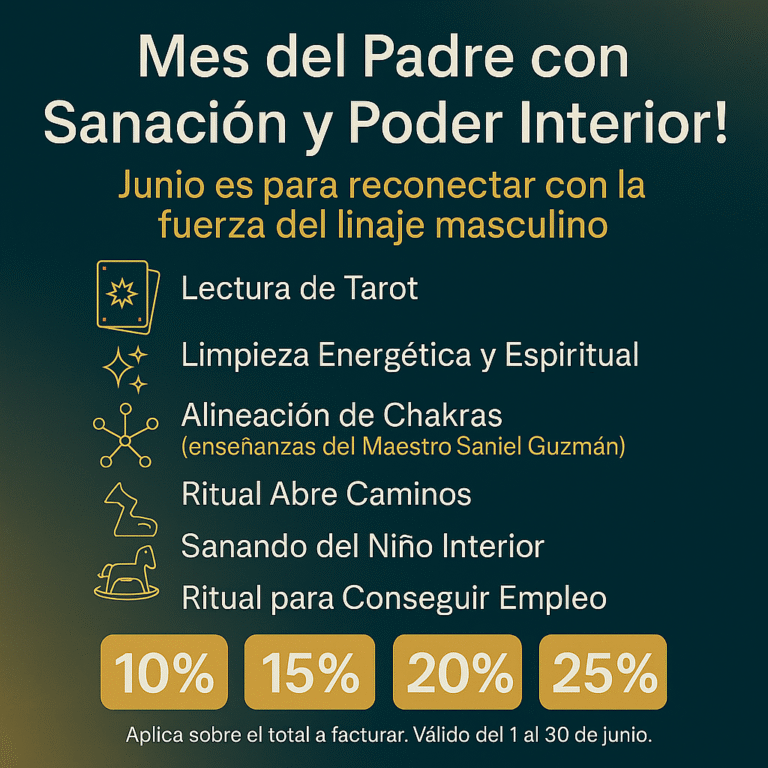Por qué funciona: Describe el contenido visual y menciona palabras clave como "promoción espiritual", "Mes del Padre", y "Maestro Saniel Guzmán", lo que ayuda a Google a indexar la imagen correctamente.