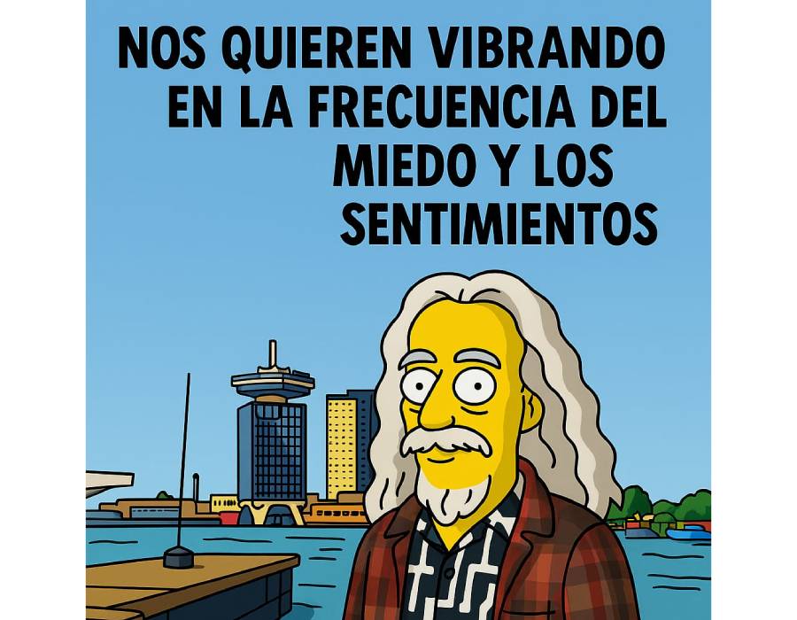 Frase inspiradora espiritual sobre la libertad interior, con fondo de luz dorada y violeta: “Cuando tú vibras alto, te vuelves libre. Y un alma libre ya no puede ser controlada.” — Maestro Saniel Guzmán. Imagen diseñada para transmitir paz, despertar espiritual y elevar la frecuencia vibracional